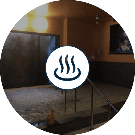 Information of nearby facilities! Just a 3-min walking distance “Funanoyu hot spring”